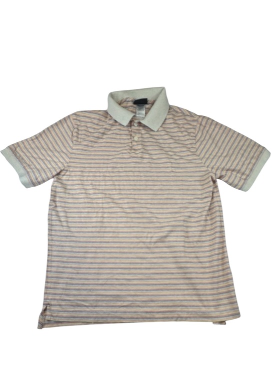 Patagonia Other - Patagonia Polo Men Small Beige Multicolored Striped Short Sleeve Hiking Outdoor